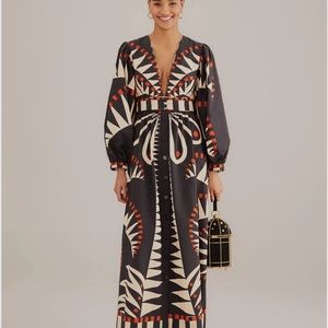 Farm Rio Black Coconut Grove dress